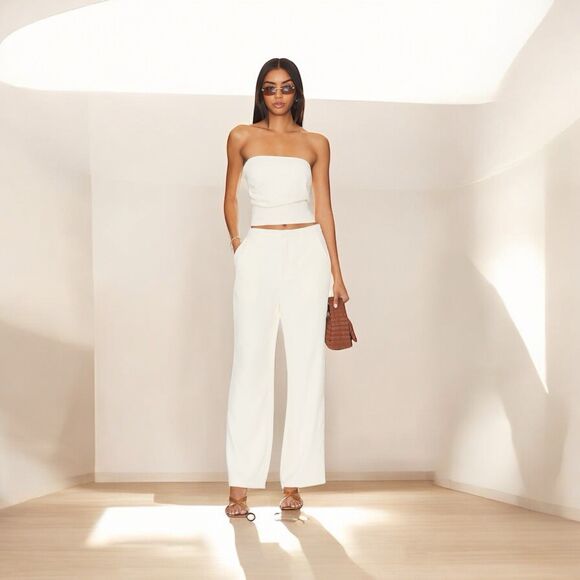 SNDY Roma Top & Pant Set Ivory XS - Picture 1 of 12